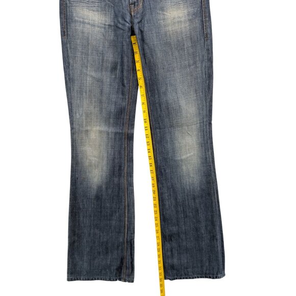 BlueBlood BloodLine Bootie Jeans Womens Blue Distressed Cotton Denim Size 27 - Picture 10 of 12